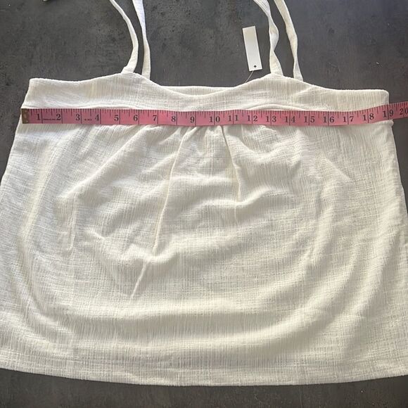 MADEWELL Crosshatch Tie-Strap Tank Top ivory L - Picture 5 of 9